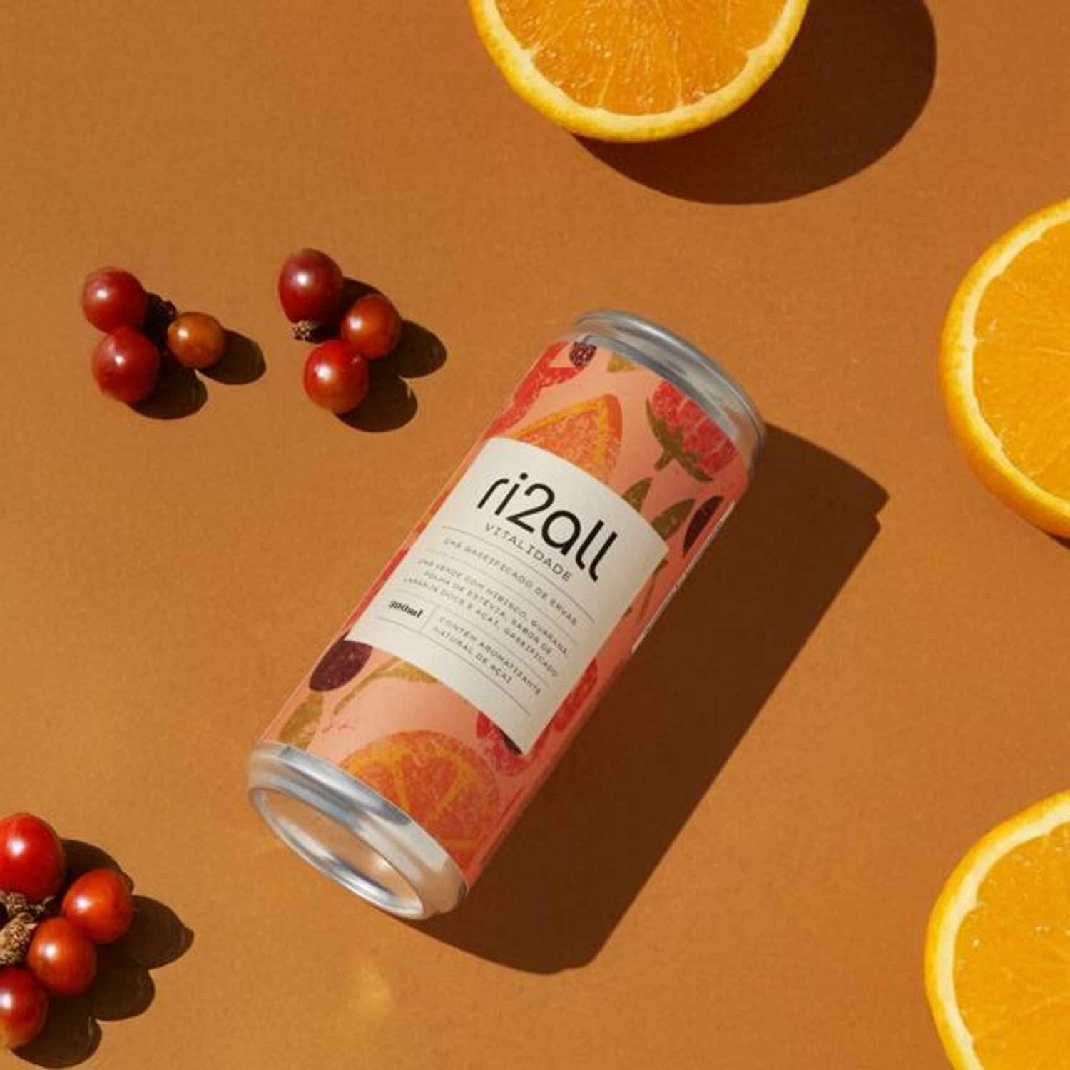 Chá Gaseificado de Chá Verde, Hibisco, Guaraná, Açaí e Laranja - 300 ml - Imagem 3