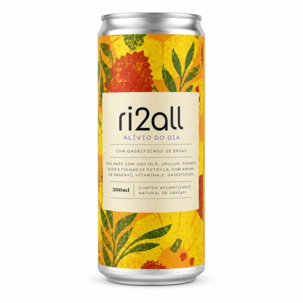 Chá Gaseificado de Mate Verde, Abacaxi, Hortelã e Pimenta-Rosa - 300 ml