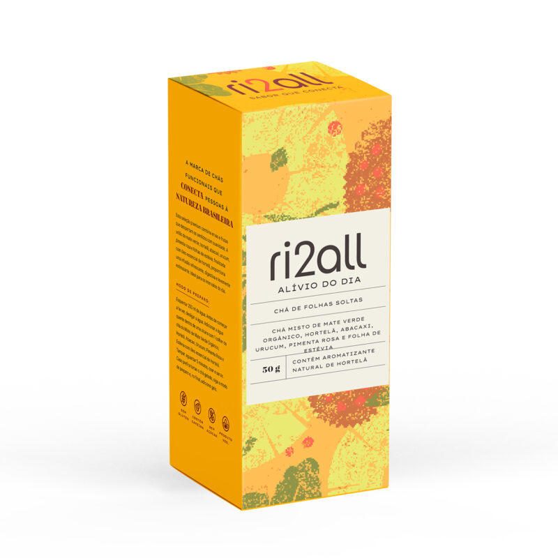 Chá de Folhas Secas de Mate Verde, Abacaxi, Hortelã e Pimenta-Rosa - 50 g